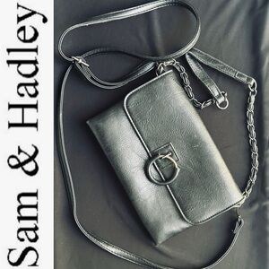 Black Leather Crossbody Bag